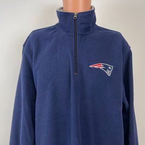 47 Brand New England Patriots Embroidered Pullover Fleece Jacket NFL Football L